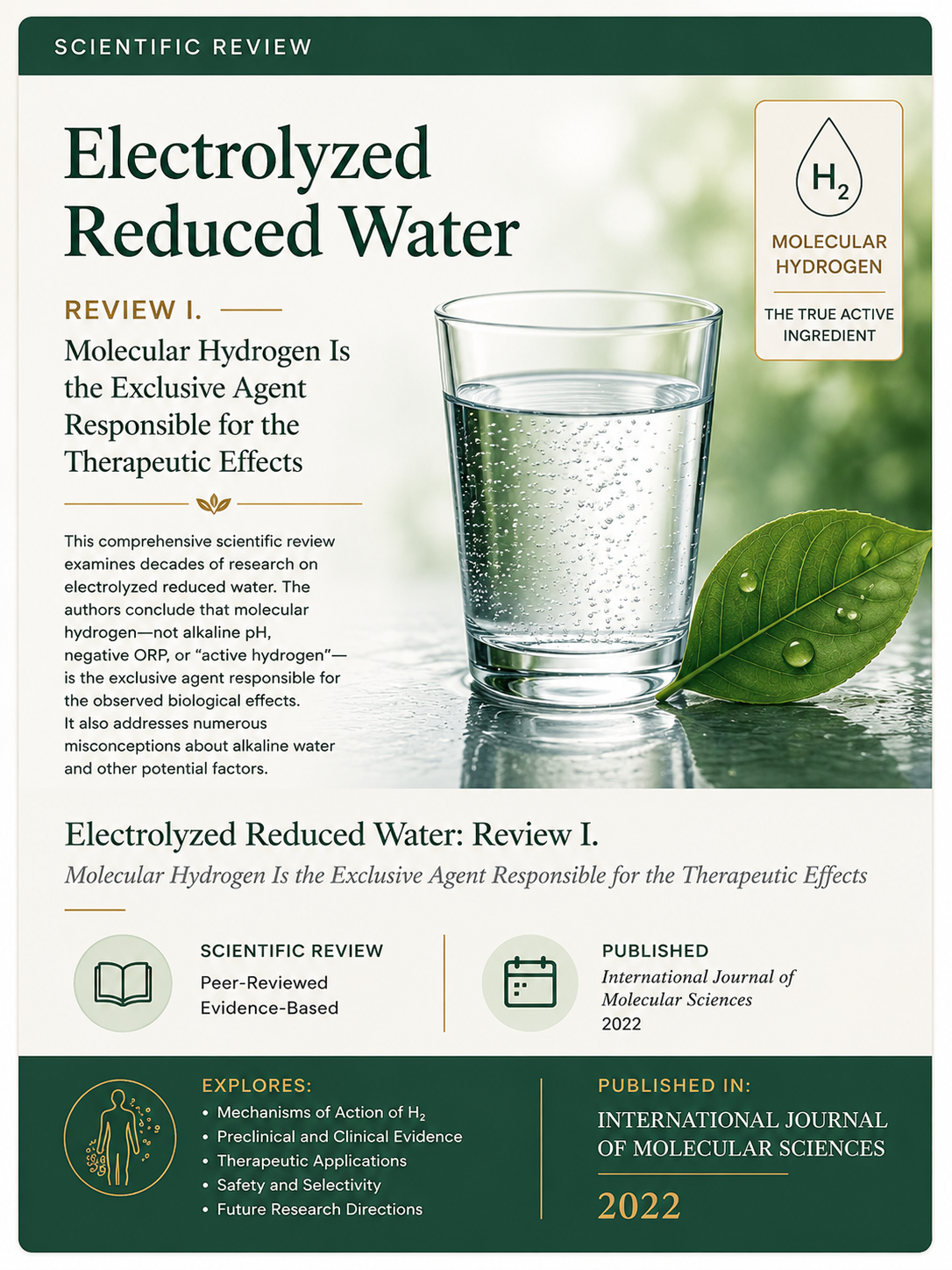 Cover photo for electrolyzed reduced water